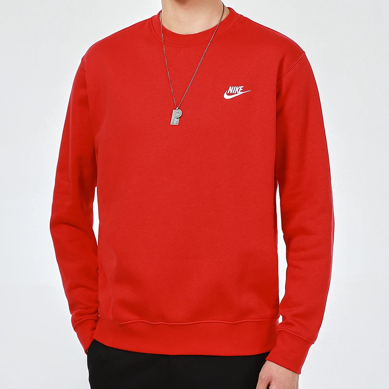 Nike/耐克男子红色加绒运动套头圆领卫衣秋冬潮流时尚BV2663-657