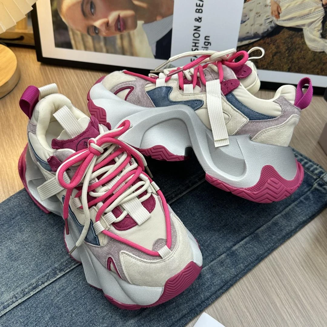 秋冬季回力休闲胺女鞋厚底老爹鞋韩版增高鞋潮百搭透气学生单鞋