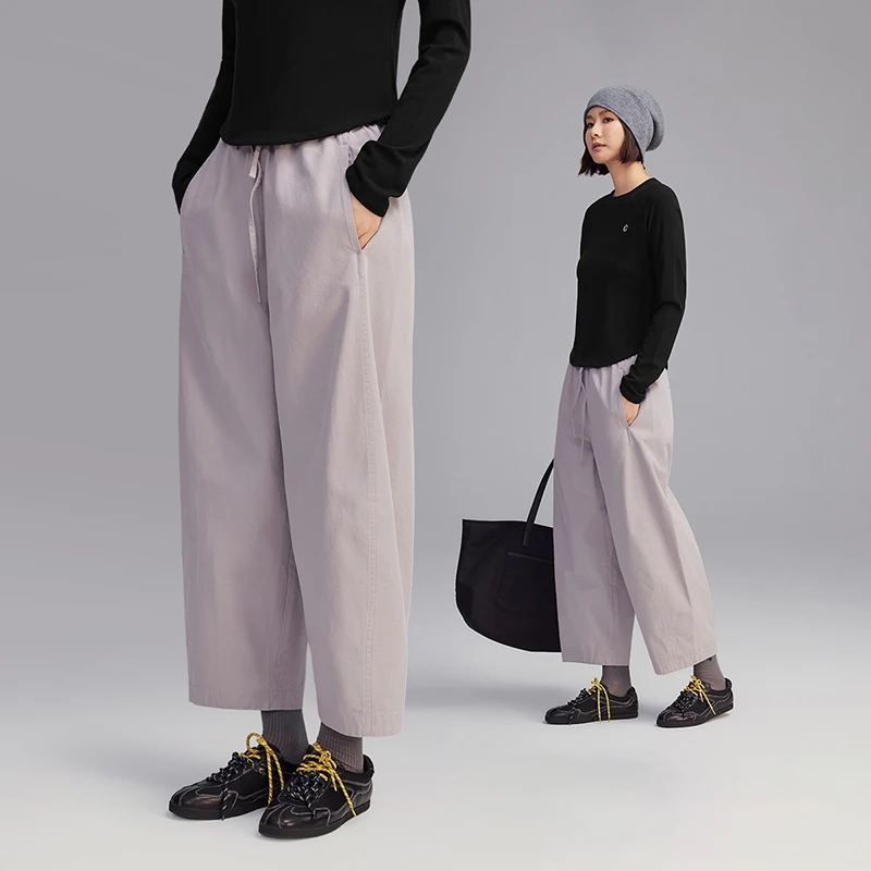 CLOUDSPACE/云上生活【奶奶裤】全棉加厚九分气球休闲裤2025春裤子