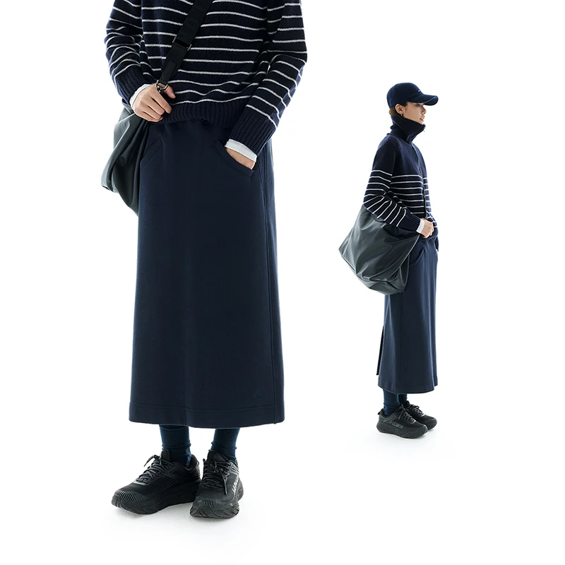 CLOUDSPACE/云上生活【松露小黑裙】后开叉A字半身裙2025春季裙装