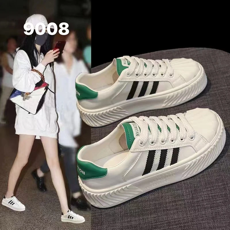 9008贝壳头小白鞋女2024秋季新款软底饼干鞋休闲运动板鞋