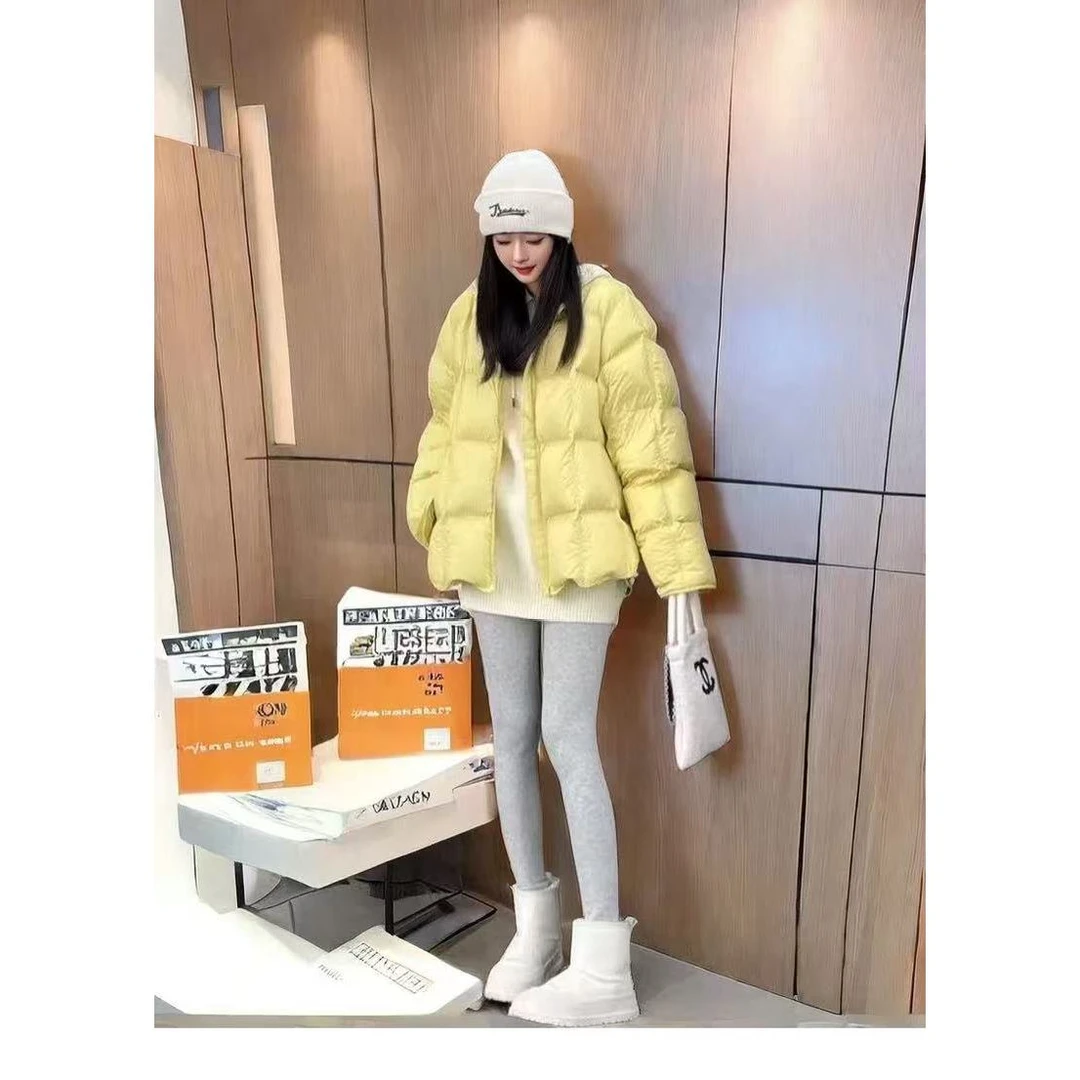 【洋洋专属】充绒量高达255克圆领白鸭绒羽绒服女短款面包服12