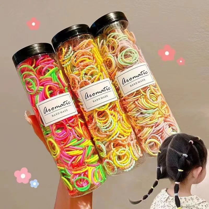 不伤发弹性好橡胶皮筋女童头绳扎头发小号婴儿彩色发圈发饰韩版