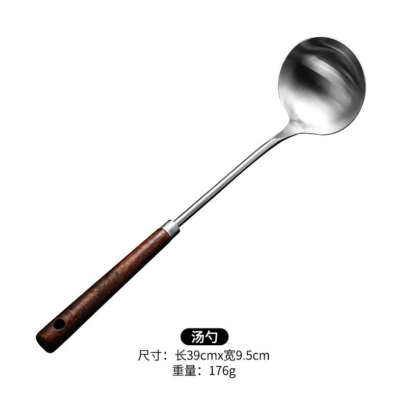 十九叔不锈钢加长家用大号盛汤勺火锅泡面勺子日式调羹