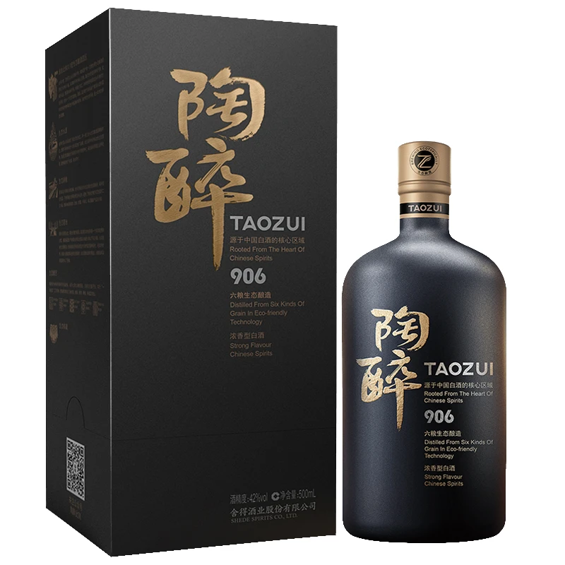舍得【酒厂自营】陶醉906单瓶装高度纯粮佳酿浓香型白酒50度500ML