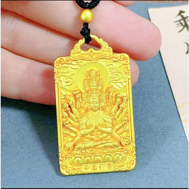 合金吊坠 十二生肖守护鼠牛虎兔千手观音传承文殊菩萨吊坠实心