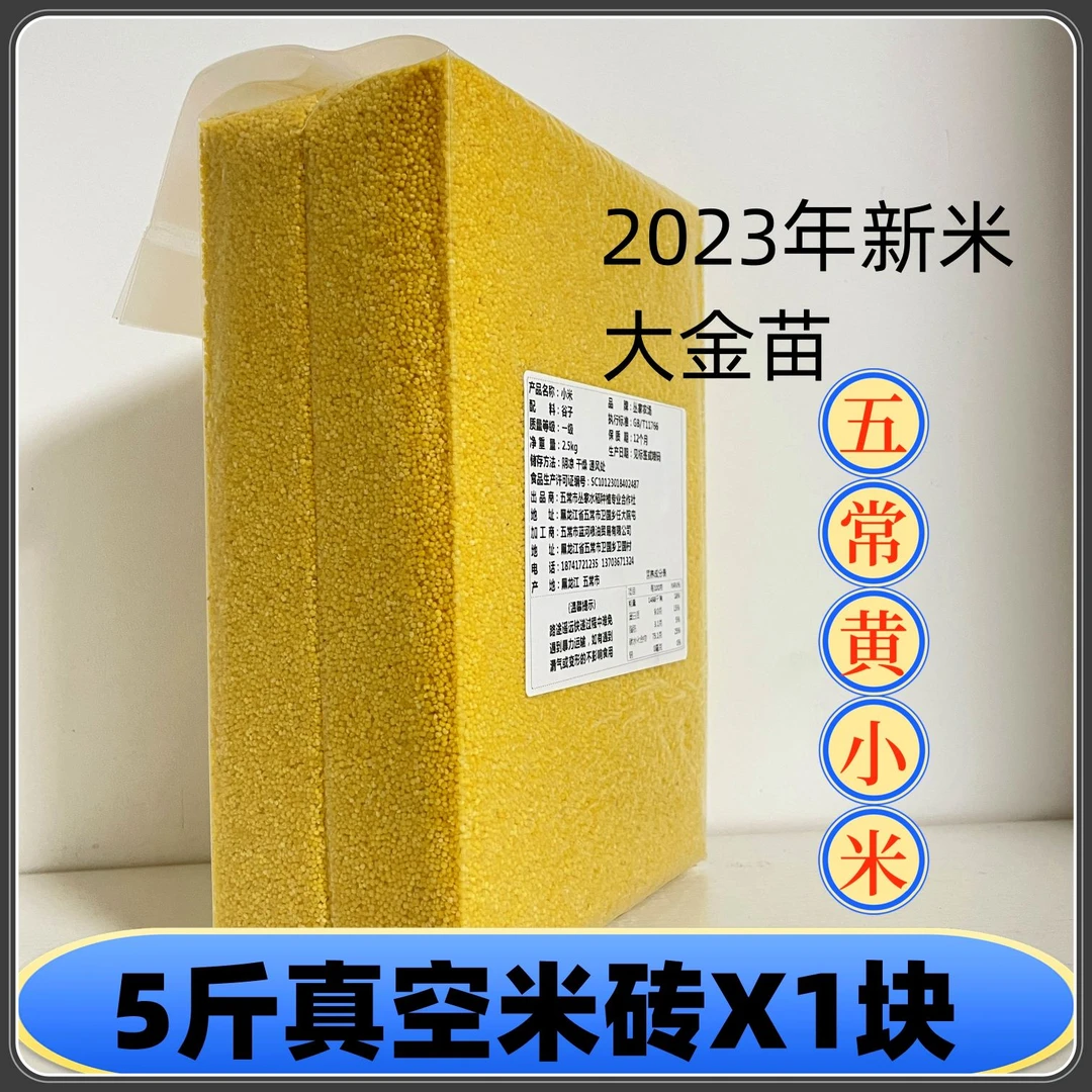2023年新小米 大金苗 软糯粘稠5斤米油醇厚黄小米食用