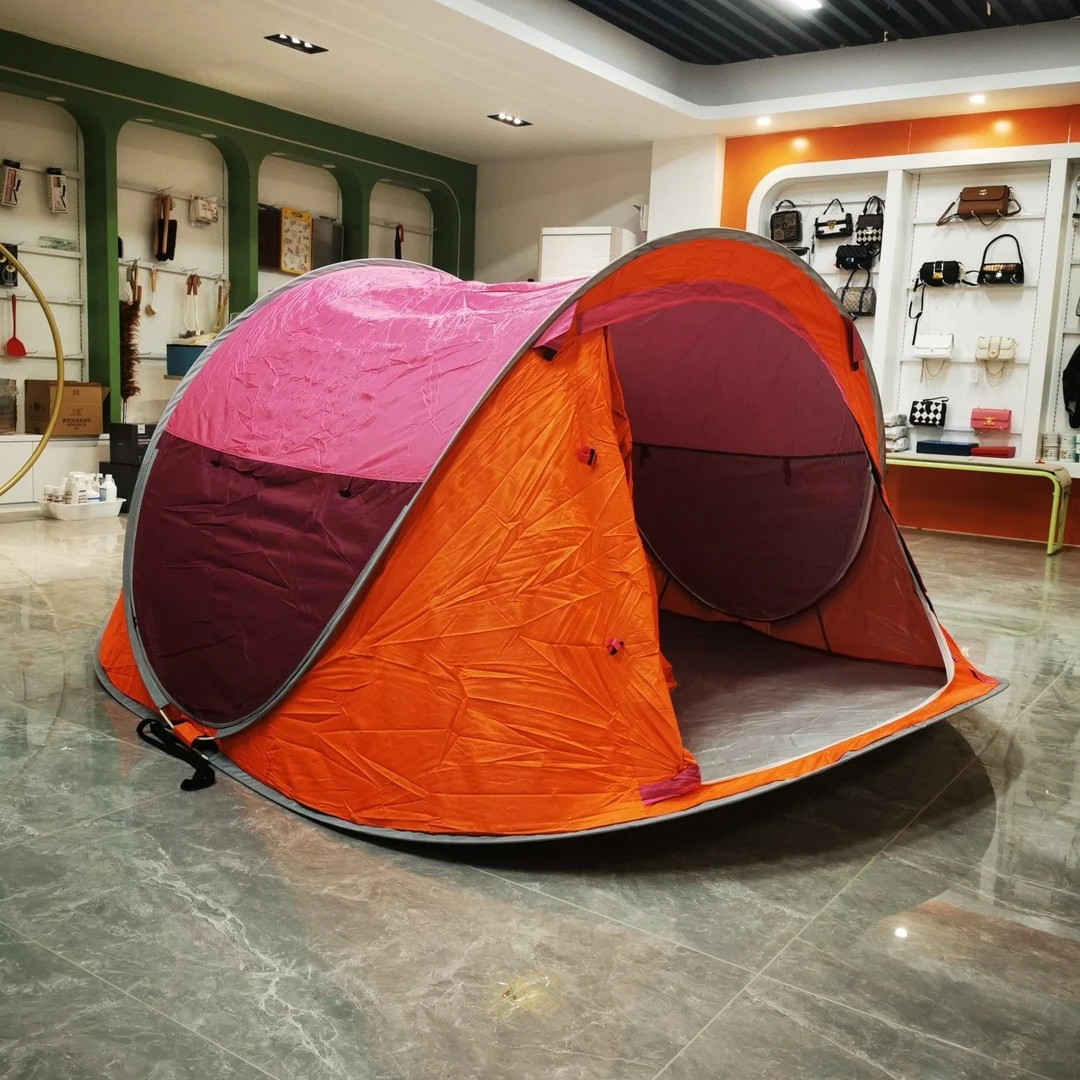 橙色帐篷户外便携式野营加厚防雨装备