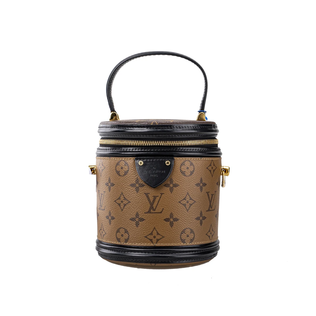 99新 LouisVuitton/路易威登 【专属】LV 老花拼色发财桶手提包翻盖