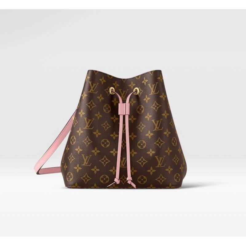 99新 LouisVuitton/路易威登 【专属】lv老花 NEONOE粉桶中号水桶包
