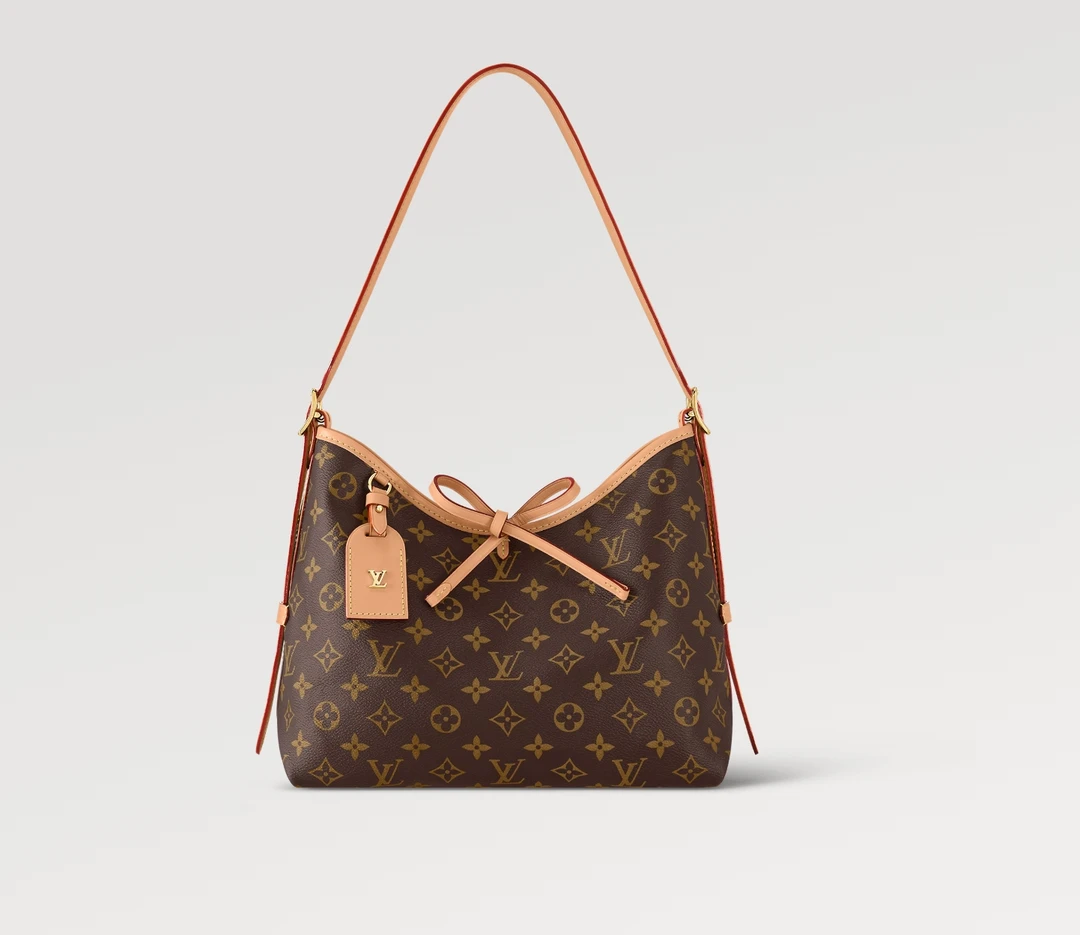 99新 LouisVuitton/路易威登 LV老花 carryall 小号单肩斜跨包