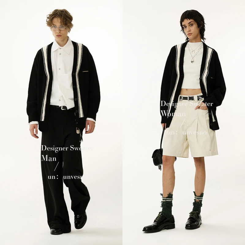 Unvesno (UN) 爱尔兰850克膨体北极绒纱麻花编织花边复古开衫毛衣