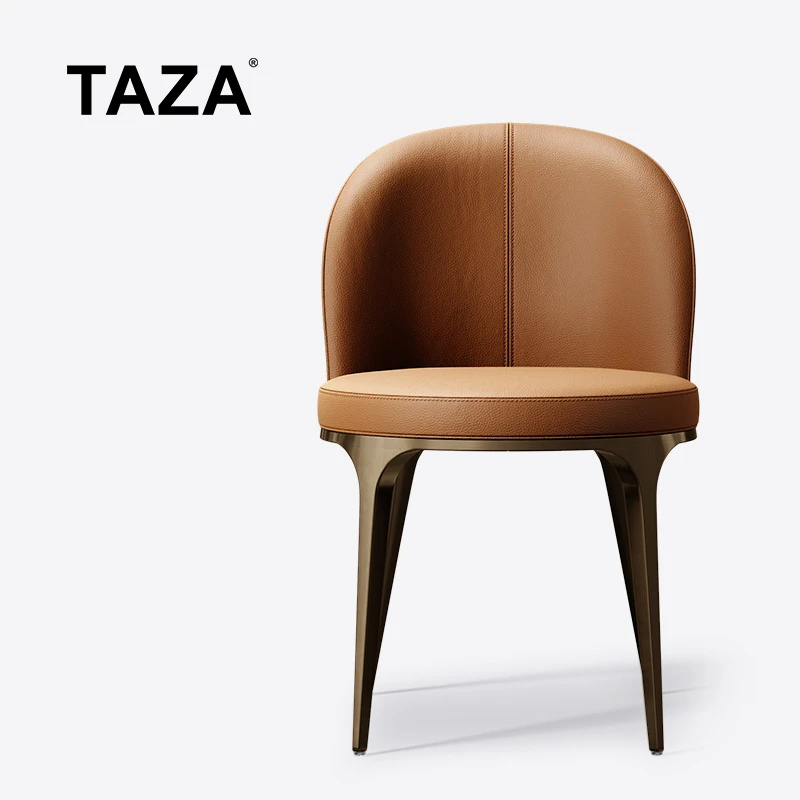 TAZA 现代简约全真皮餐椅 全屋定制餐厅系列 意式轻奢餐椅A875