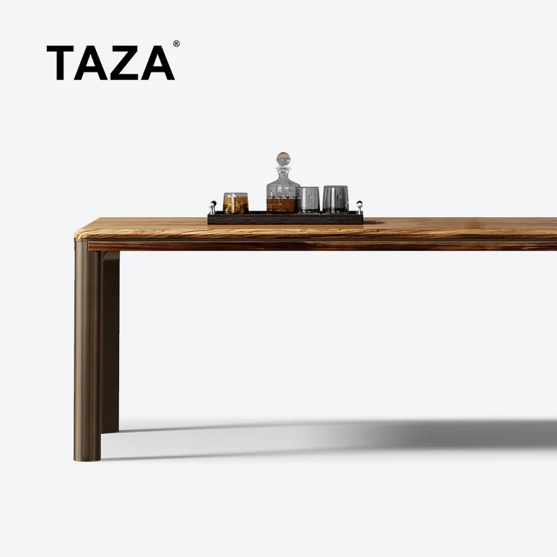 TAZA 缅甸柚木长餐桌 全屋搭配餐厅系列 设计师款餐桌椅组合A923