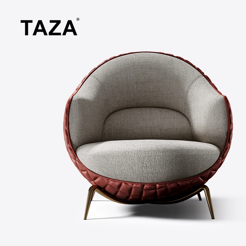 TAZA 现代轻奢休闲椅全屋搭配客厅系列 设计师新款蛋壳休闲椅A883