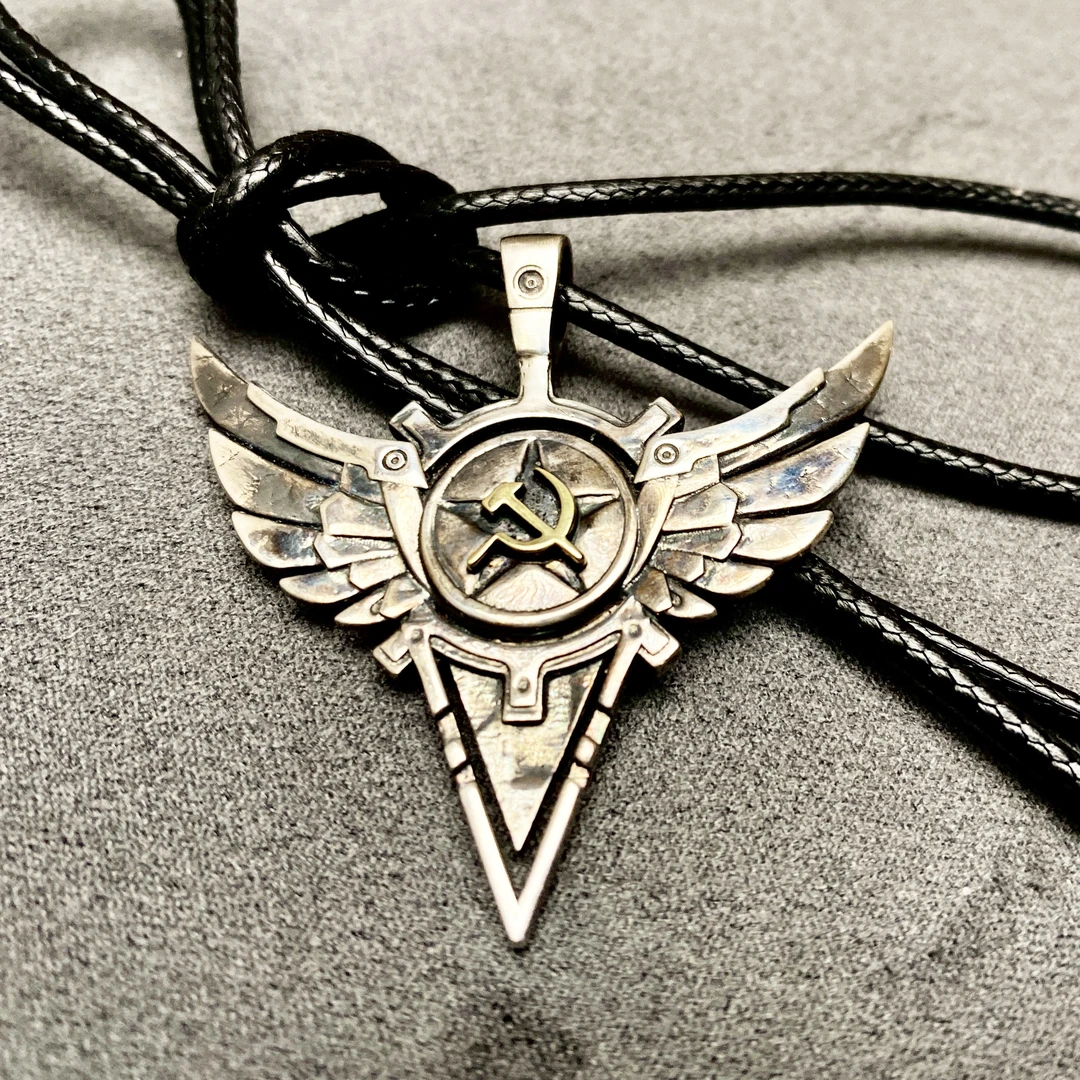 吊坠925银 赛博朋克坠链手工时尚百搭黑复古小众欧美个性手工时尚