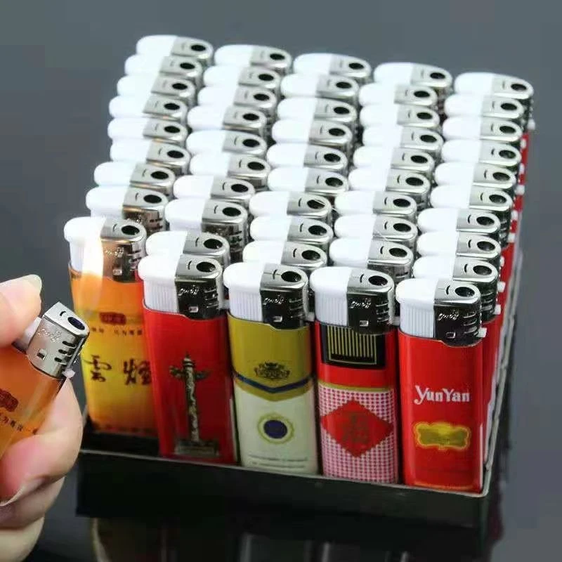 新款明火打火机商超便利店批发普通塑料大号家用一次性打火机耐用