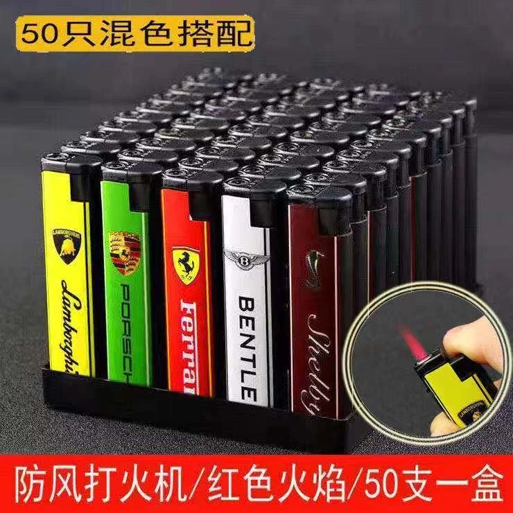 新款防风打火机创意个性潮家用超市批发一次性加厚防爆打火机