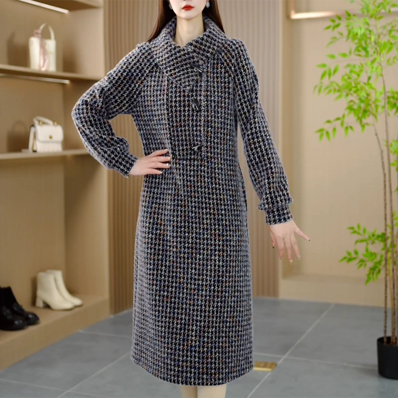 24337-1秋季新款时尚气质收腰显瘦修身减龄长袖女装连衣裙