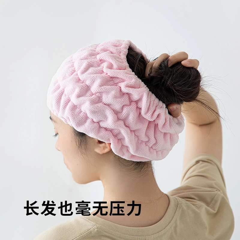 束发带加宽洗脸发带毛绒发箍女款运动瑜伽头巾家用敷面膜头饰