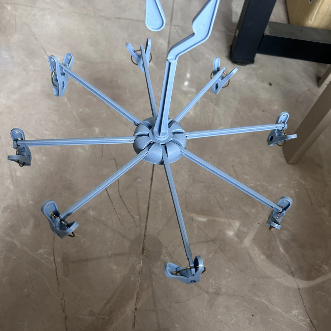 日本进口晾衣架旋转可折叠袜夹子阳台家用