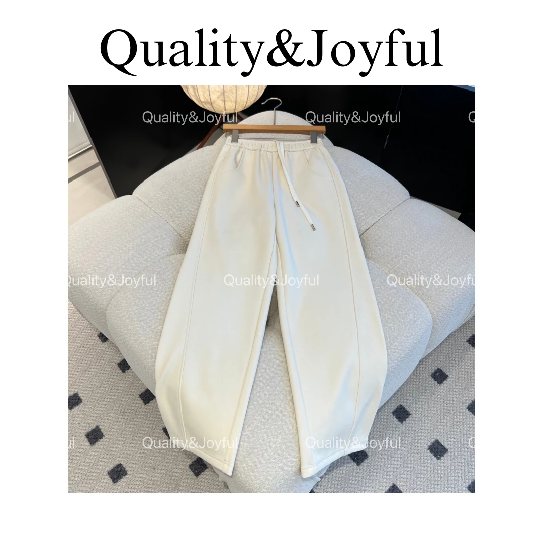 【冬日暖炉】24年新款黑科技蚕丝羽绒加绒加厚香蕉裤舒适百搭休闲裤