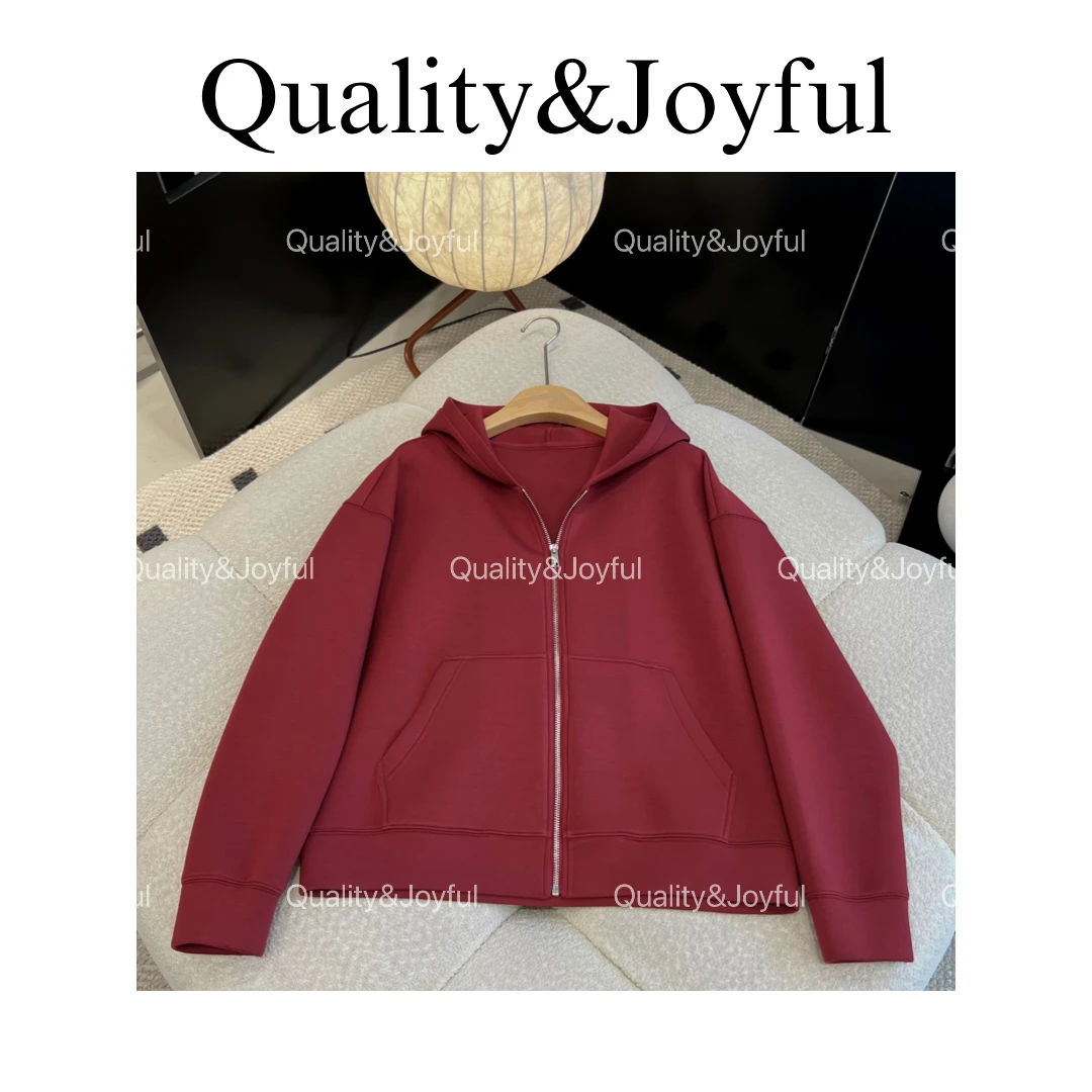 【冬日可爱】秋季款空气层连帽拉链卫衣巨百搭休闲宽松口袋卫衣外套