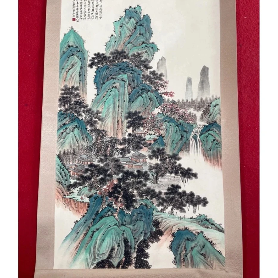 【天美】7777张大千 茂林程序中堂老作品