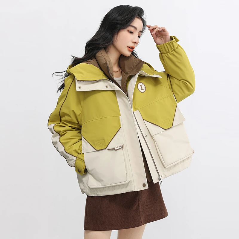 YAYA/鸭鸭羽绒服两件套女款旗舰店2023冬新款户外短款外套