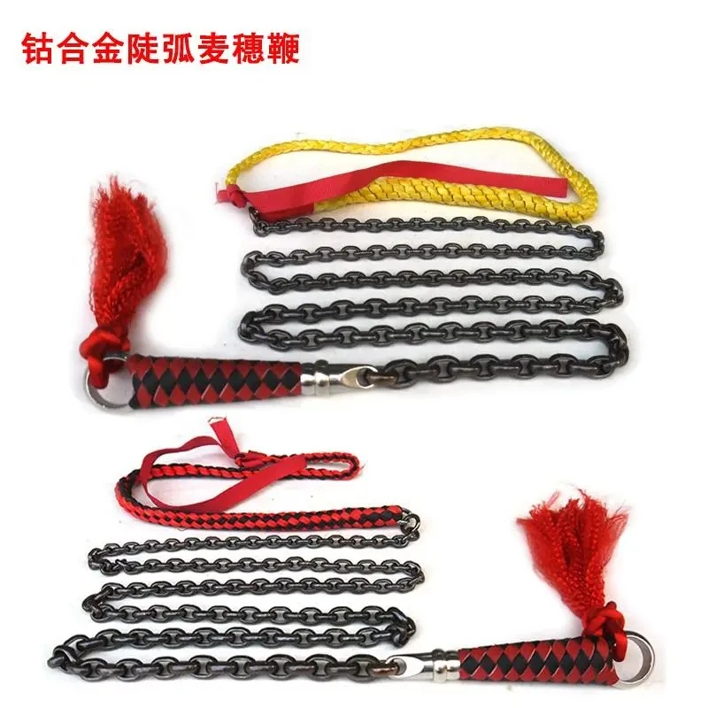 钴合金钢陡弧麦穗鞭轴承钢陡弧麦穗鞭麒麟鞭中老年健身鞭甩鞭响鞭