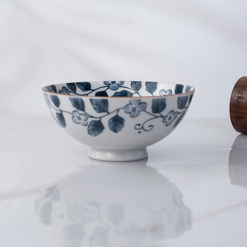 美浓烧日本进口陶瓷饭碗家用日式轻复古小清新米饭碗釉下彩吃饭碗