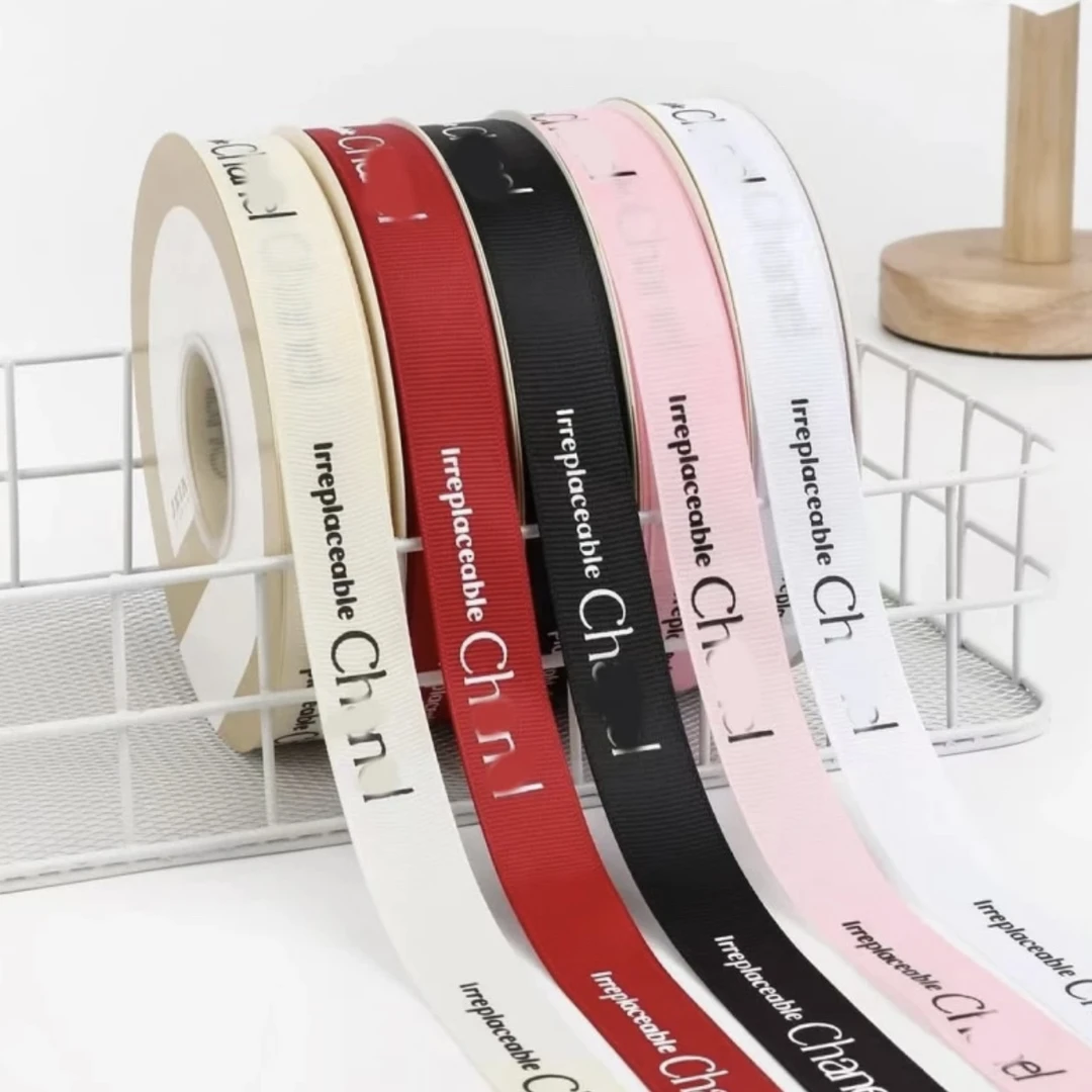 「中浩」2.0烫金螺纹大牌丝带鲜花包装丝带40码鲜花包装资材