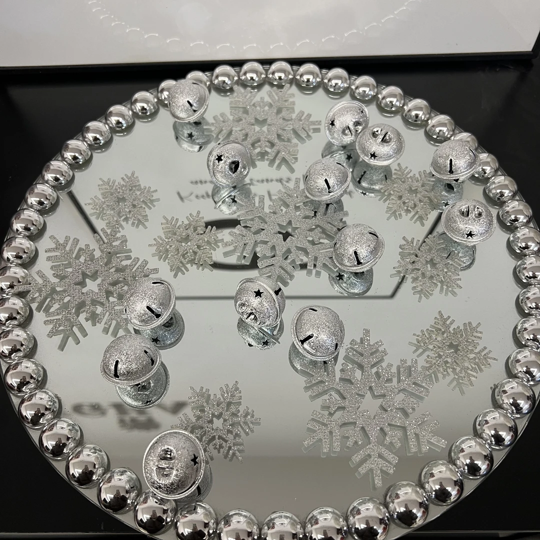 【圣诞系列】 圣诞节雪花铃铛merry Christmas鲜花饰品配件鲜花包装