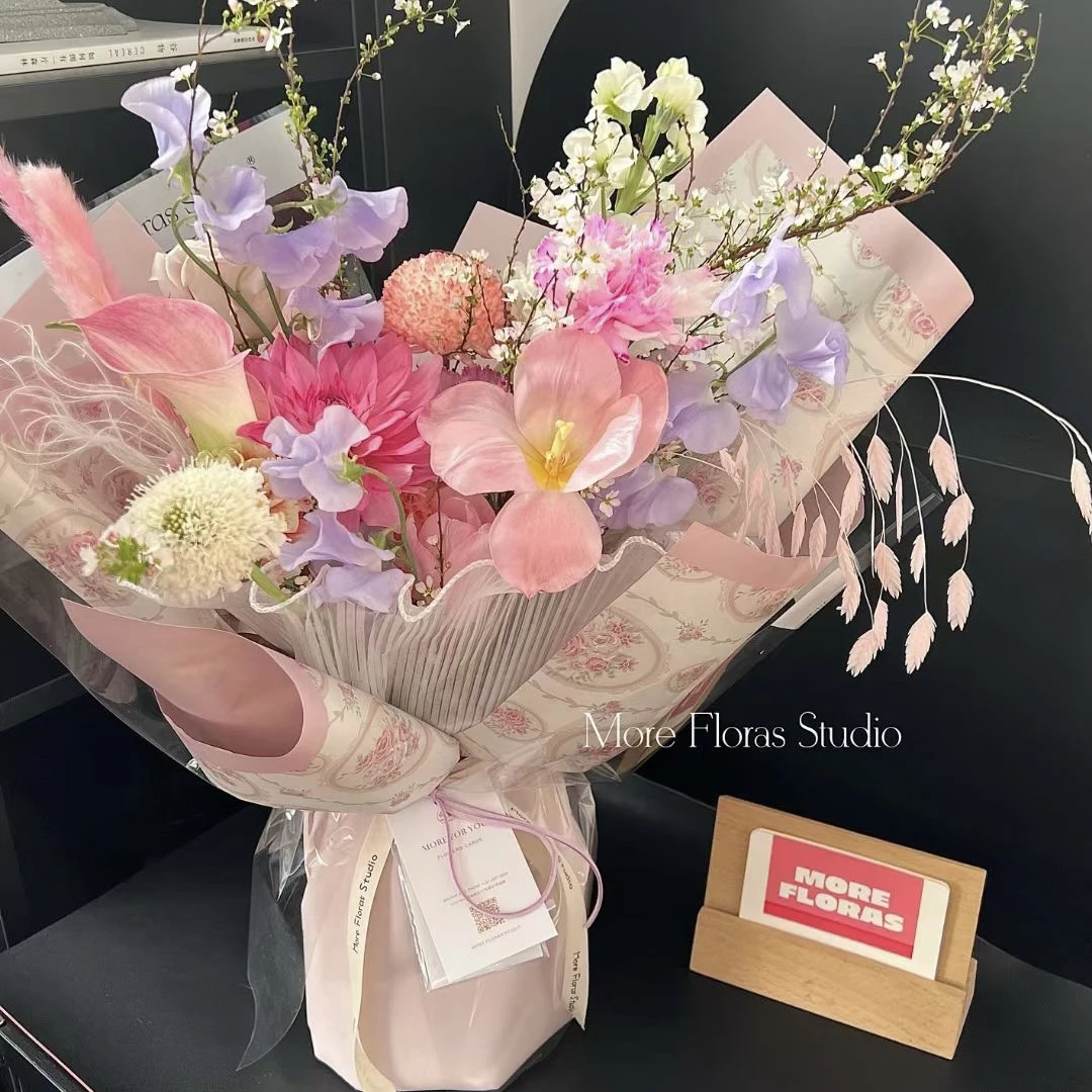 「中浩」春见鲜花包装纸10张/包53×42cm加厚色彩春天系列鲜花包装纸