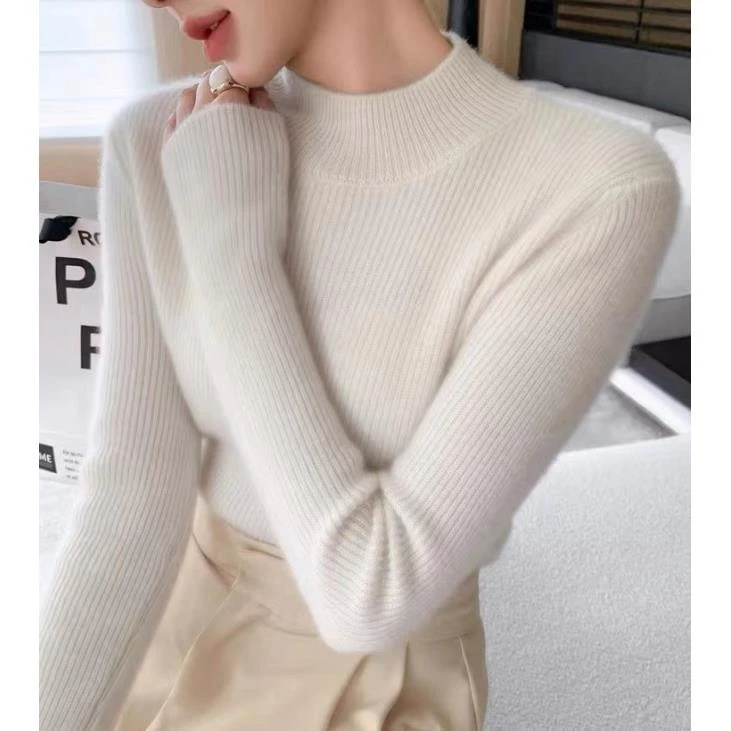 【14.5微米baby绒】纯羊绒加紧加密保暖半高打底MC405