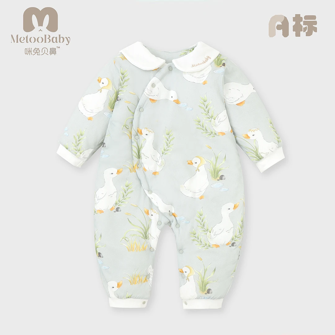 【轻氧纯棉 巨软】秋冬宝宝衣服夹棉保暖棉服婴儿棉袄新生儿连体衣