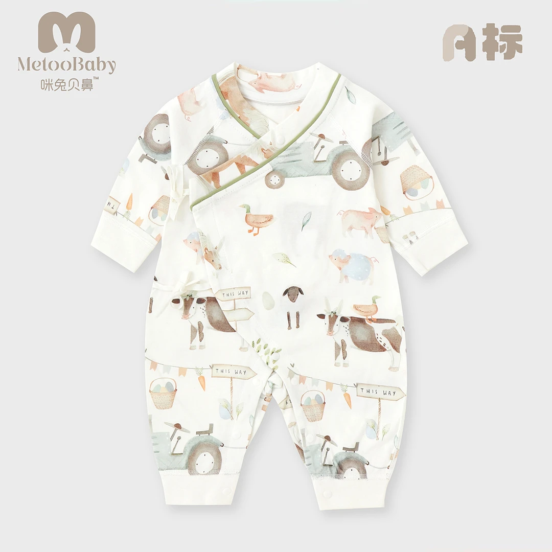 四季纯棉无骨连体哈衣和尚服爬服婴幼儿宝宝新生儿待产包必备