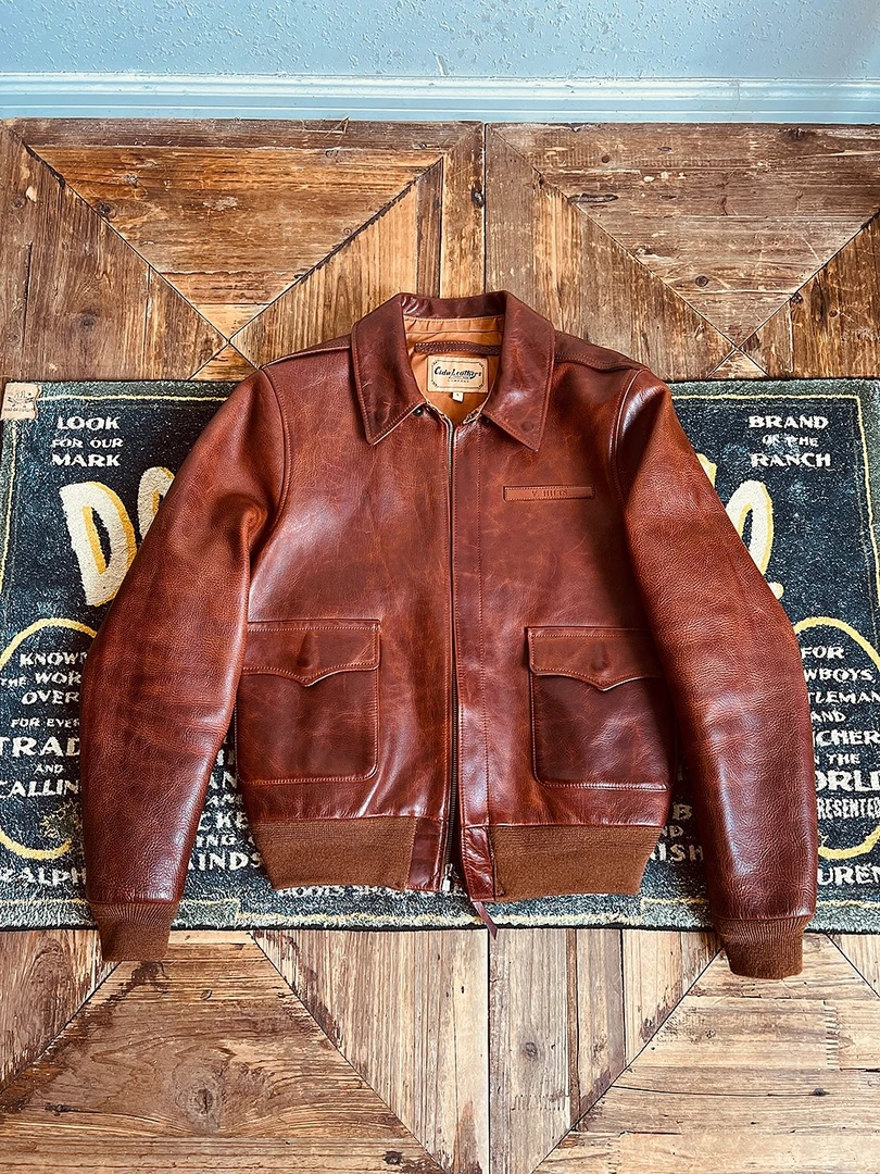 重磅牛皮飞行夹克复刻The Real Mccoy's A2合同编号23380