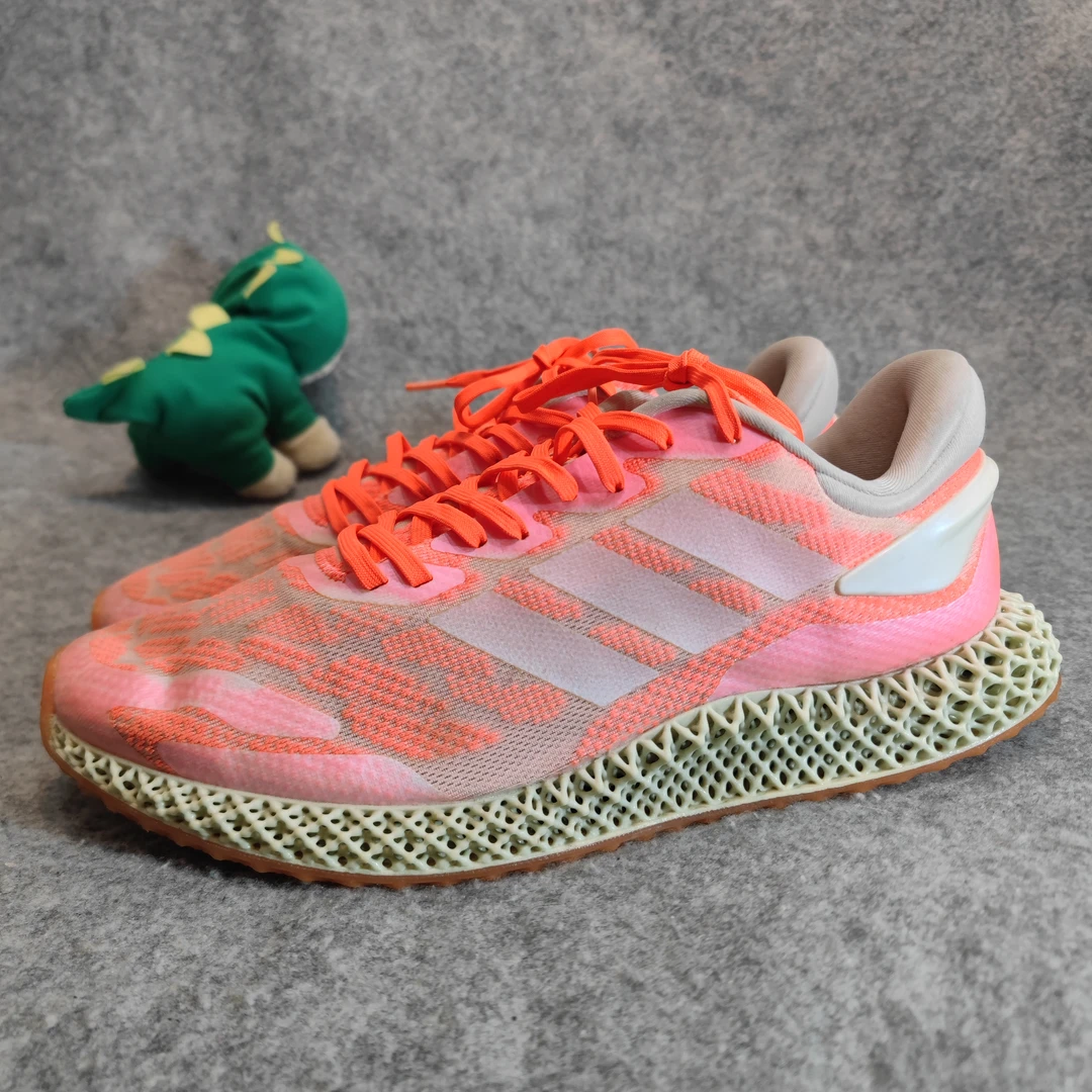 95新 adidas/阿迪达斯 正品44码 4d打印运动鞋 灰粉 无原盒