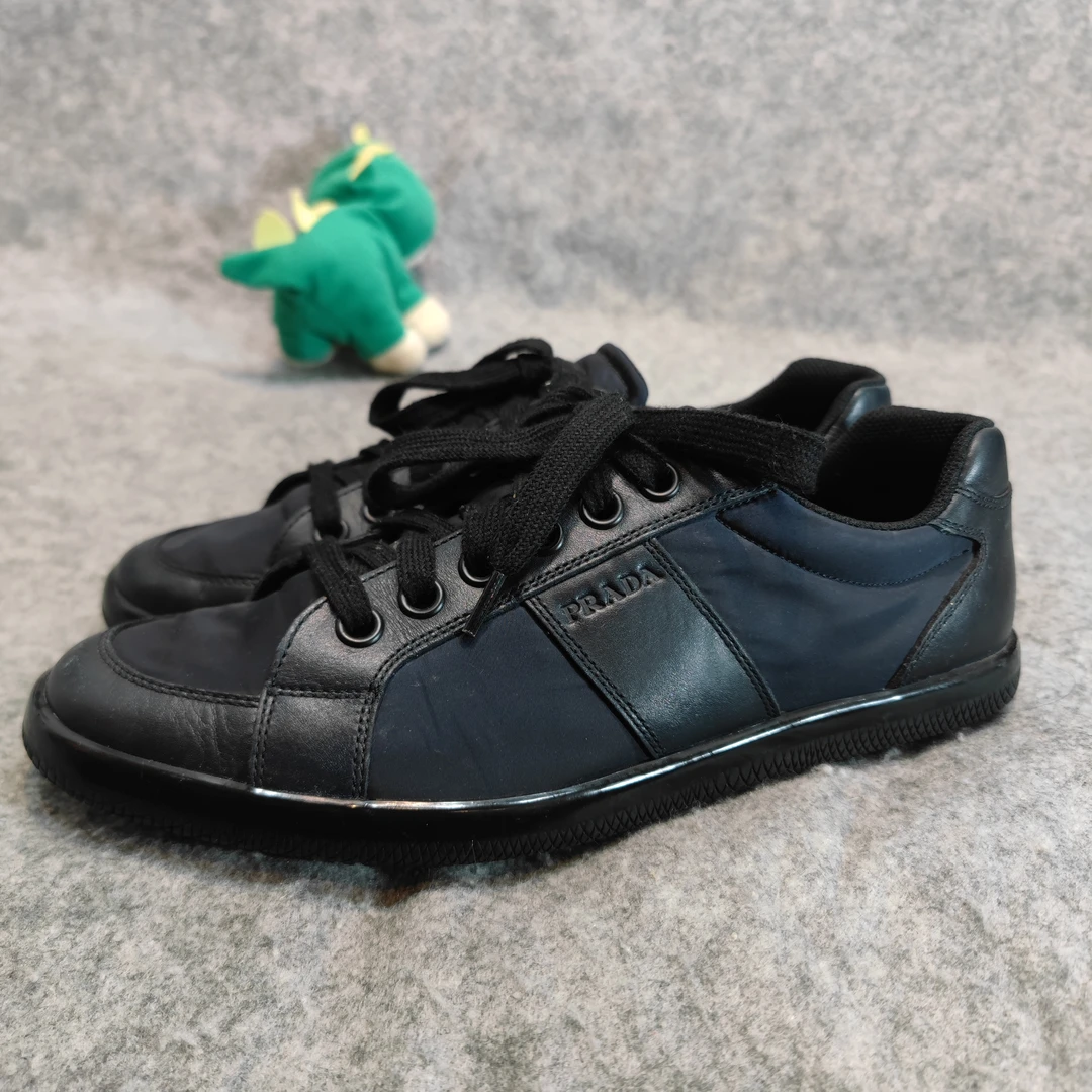 95新 Prada/普拉达 41码 正品 黑色板鞋 公价八千六 无原盒