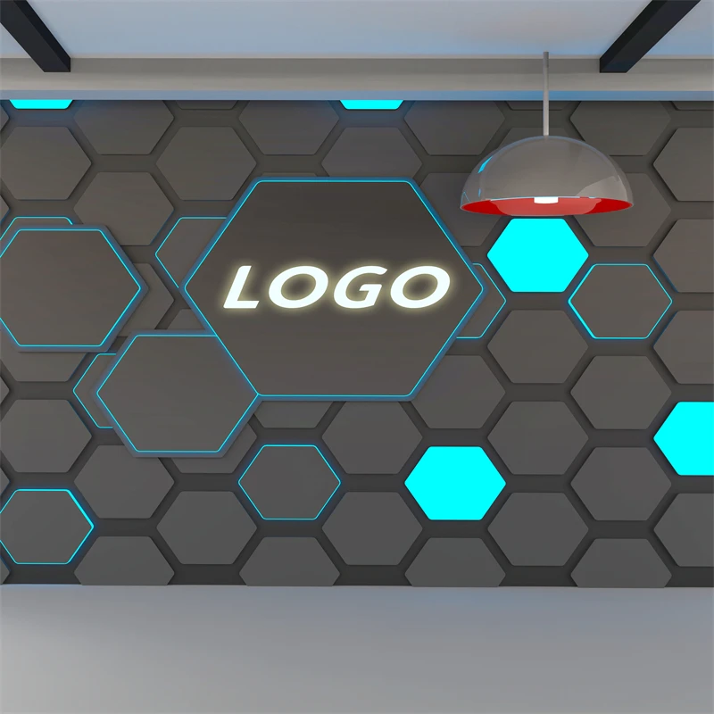 磁吸直播间背景墙科技馆工装风男装高端直播间拍照主播网红3d背景