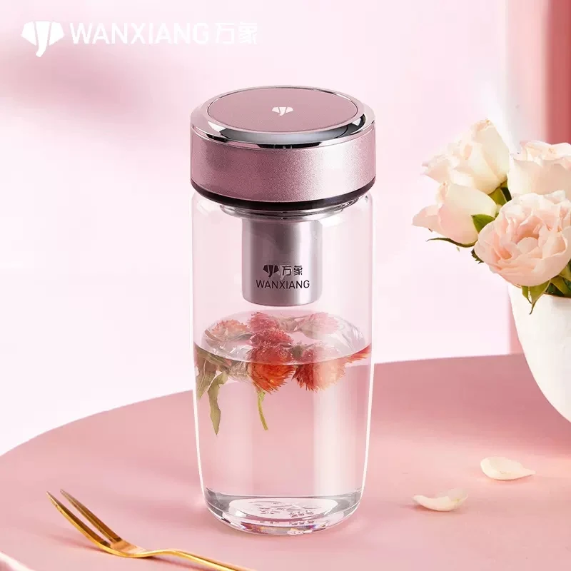 万象玻璃杯女生单层茶杯可爱小巧口袋杯高颜值水杯大肚喝水杯子女