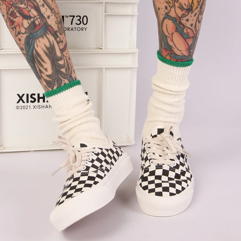 UNIQUESOCKS秋冬季三双装余文乐粗线堆堆袜子男女日系复古cityboy