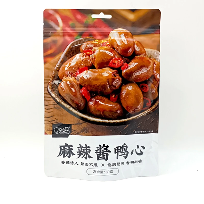 马马妈麻辣酱鸭心80g袋装休闲解馋鸭货熟食下饭即食卤味小吃零食