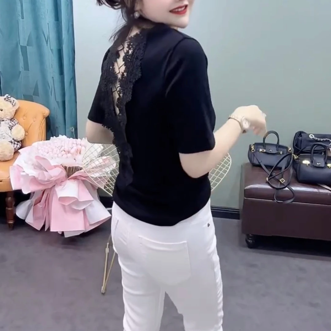 新款美背V领打底衫【好物推荐】