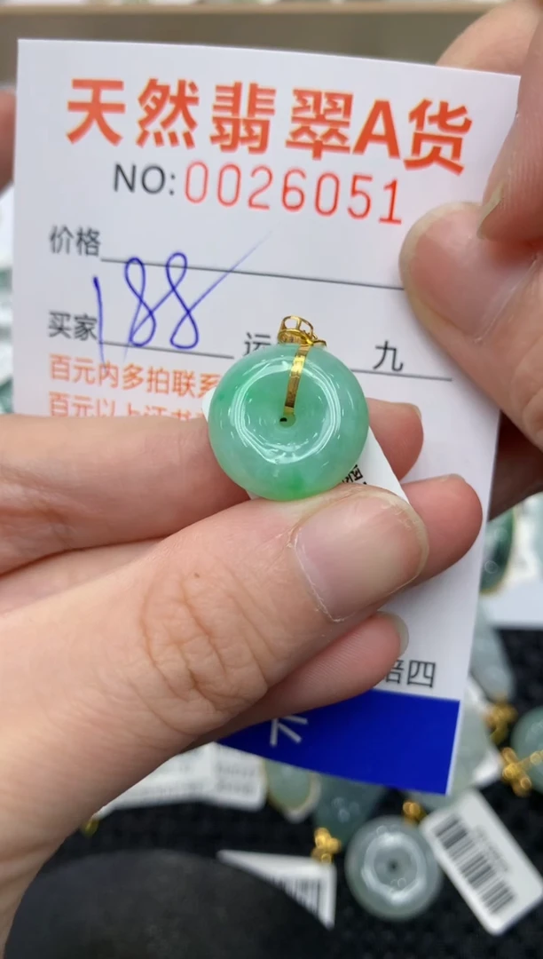 【闪购商品】翡翠颈饰18K金镶嵌11111111
