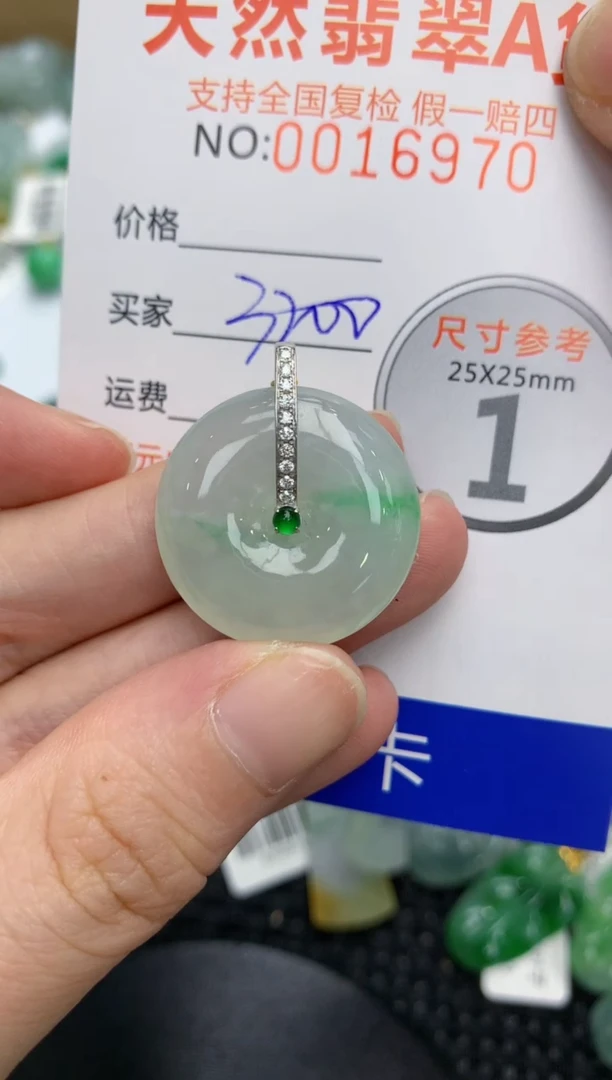 【闪购商品】翡翠颈饰18K金镶嵌111111111