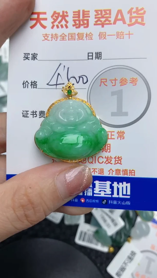 【闪购商品】翡翠颈饰18K金镶嵌11111111