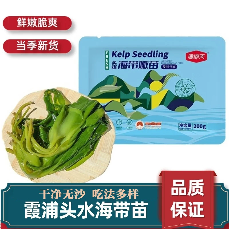 【头水海带嫩苗】到手3包 福建霞浦盐渍海带嫩苗200g/包火锅菜
