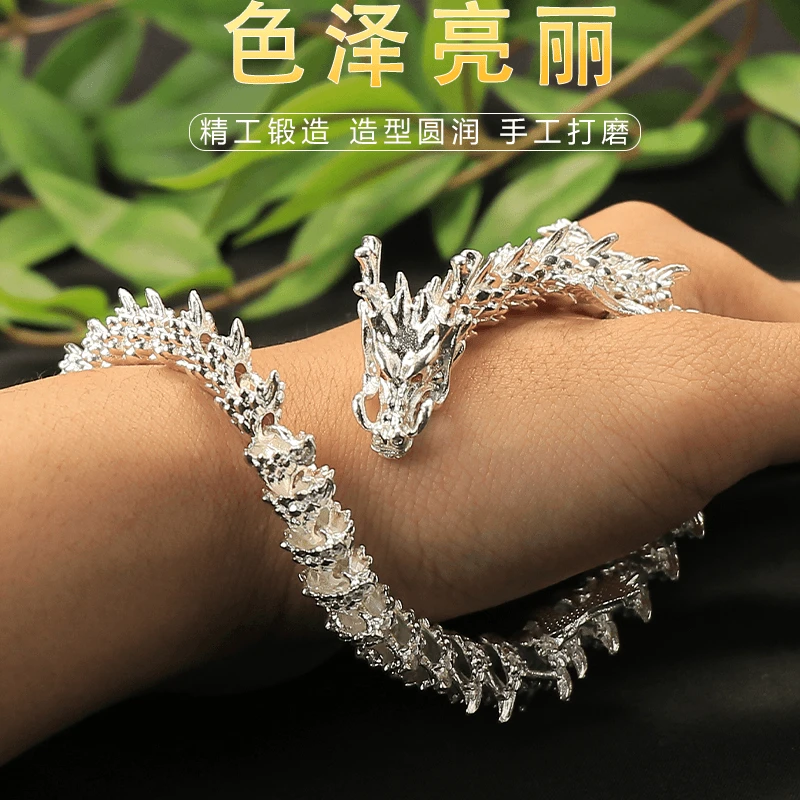 境坊间第三代新款小银龙手把件生肖摆件桌面手把件办公解压装饰